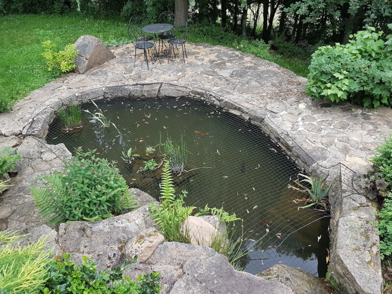 Filet de protection grandes mailles pour étang et bassin - Fil