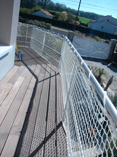 Filet garde-corps pour balcon, terrasse ou escalier
