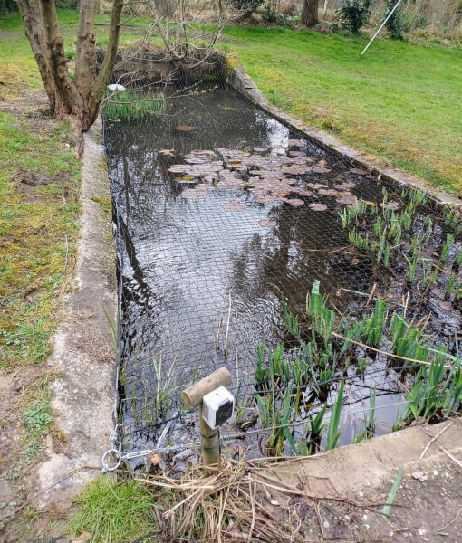 Filet de protection grandes mailles pour étang et bassin - Fil