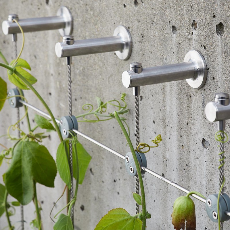 IMAGE'IN Pots avec câbles / treillis pour plantes grimpantes en Brise vue
