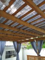 Filet de couverture de pergola - Ombrage important (± 95%) - plusieurs coloris - perméable