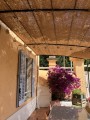 Ombrière pour pergola en fibre de coco tissage simple - Résistante à la pluie - Faible prise au vent - 1200 g/m²