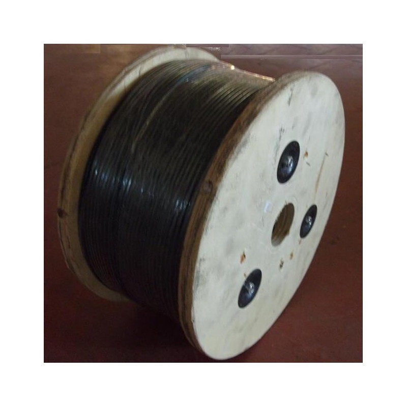 Bobine de câble acier gaîné - cable gaines pvc d1/2mm /100m - Chapuis